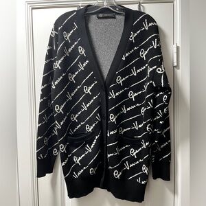 Versace All Over Logo Cardigan Size XL